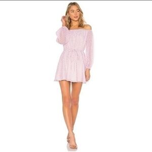 Lovers + Friends White Pink Polka Dot Dress NWT | Sz Med